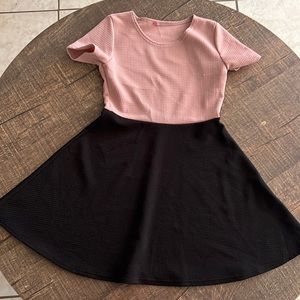 Black and pink dress